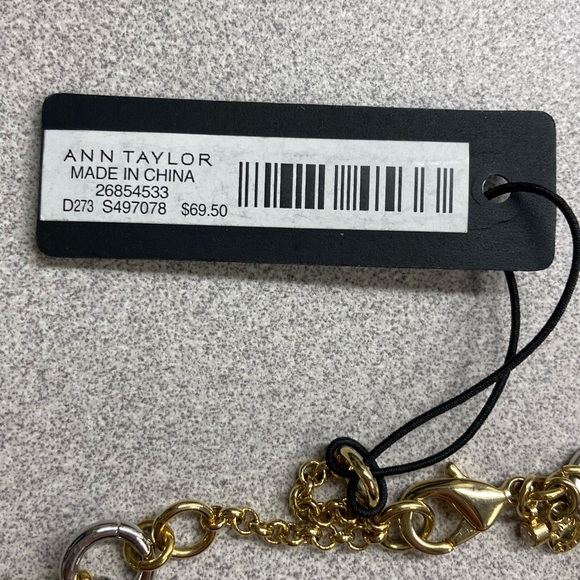 🔹BRAND NEW🔸Ann Taylor Gold & Silver Chain Necklace - Picture 3 of 4